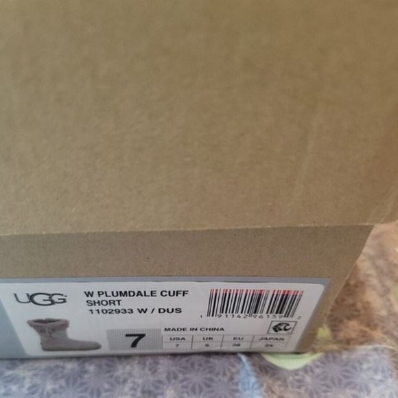 NEW WOMENS SZ 7 DUSK PINK UGG PLUMDALE CUFF SUEDE SHEEPSKIN BOOTS 1102933 - Picture 6 of 6